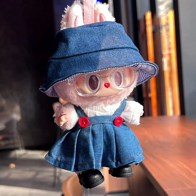 

For Clothing 17cm Labubu Clothes Heartbeat Macaron Vinyl Labubu Doll Clothes For Changing Or Changing Other Cotton Dolls Clothes