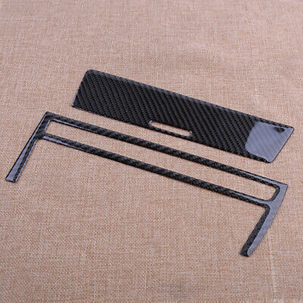 RHD Storage Trim Carbon Fiber Console Cover Fit 1998-2006 2pcs 3 Series 4 Door Accessories Black Car Practical