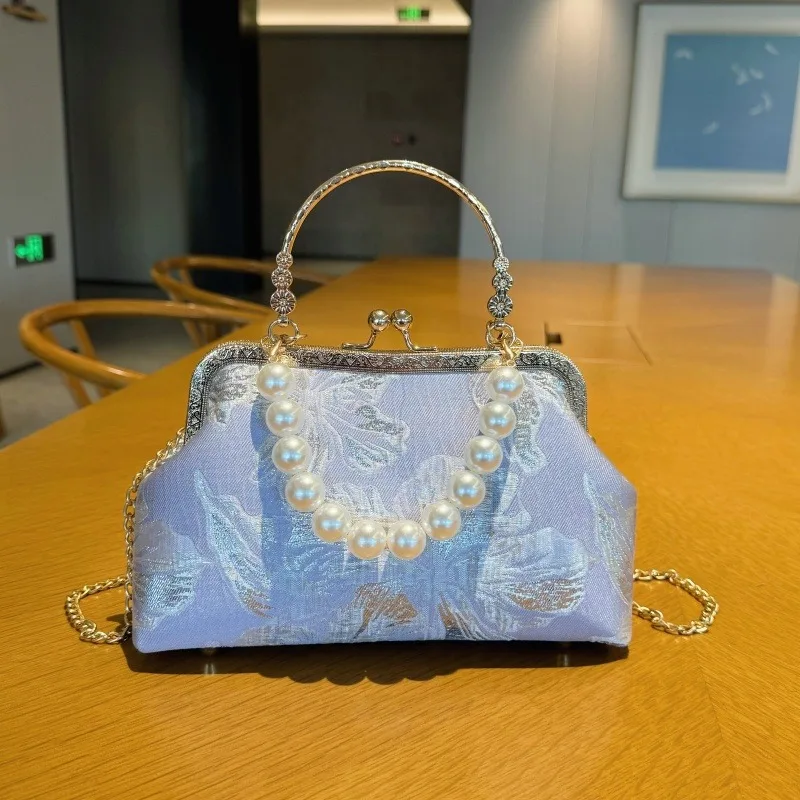 

2025 New chain Exquisite Beads Crossbody Bags Stylish Design Simple High Quality Fashion Versatile Women's Shoulder Bags