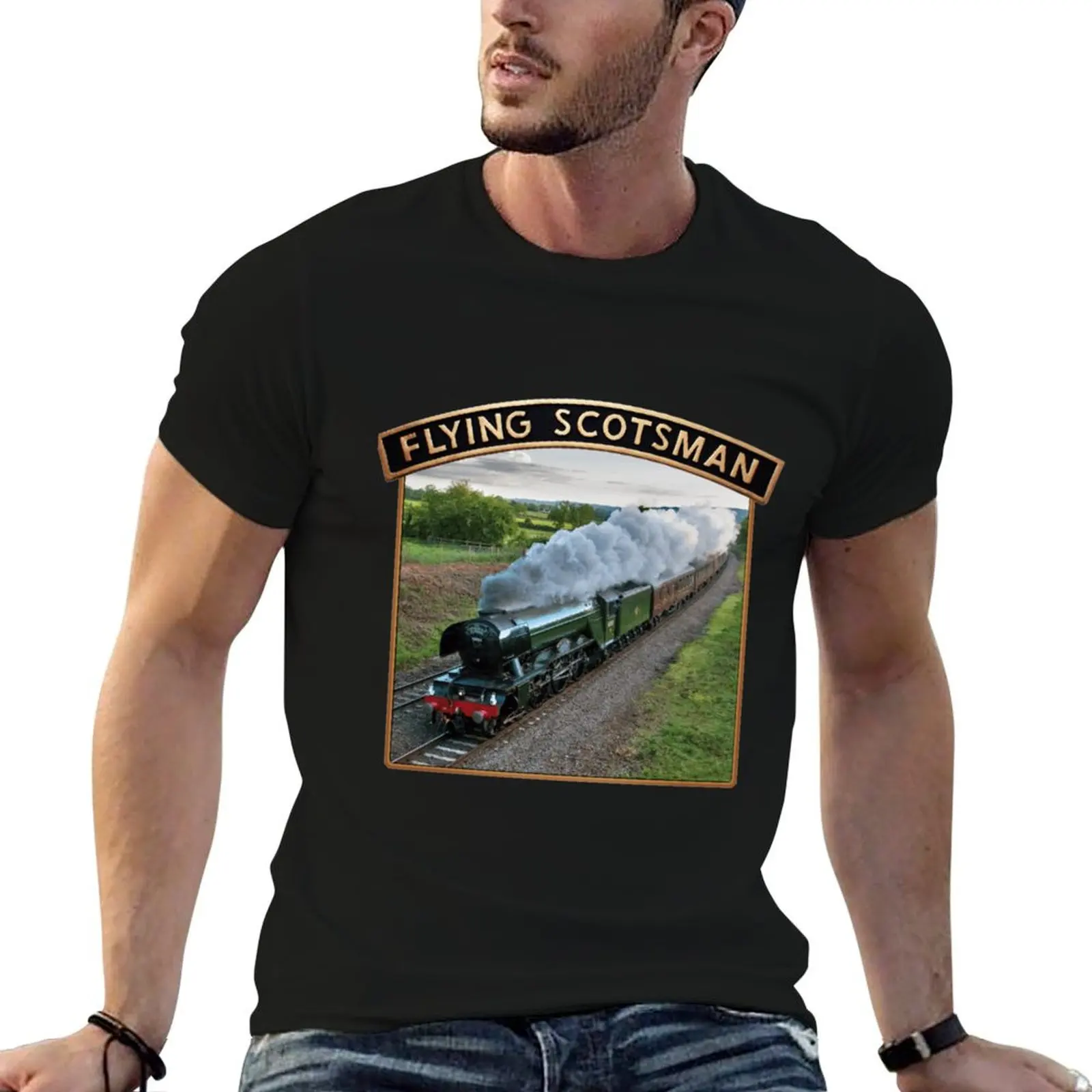 

Flying Scotsman And Nameplate T-Shirt man graphic t shirt t shirt for man T-Shirt