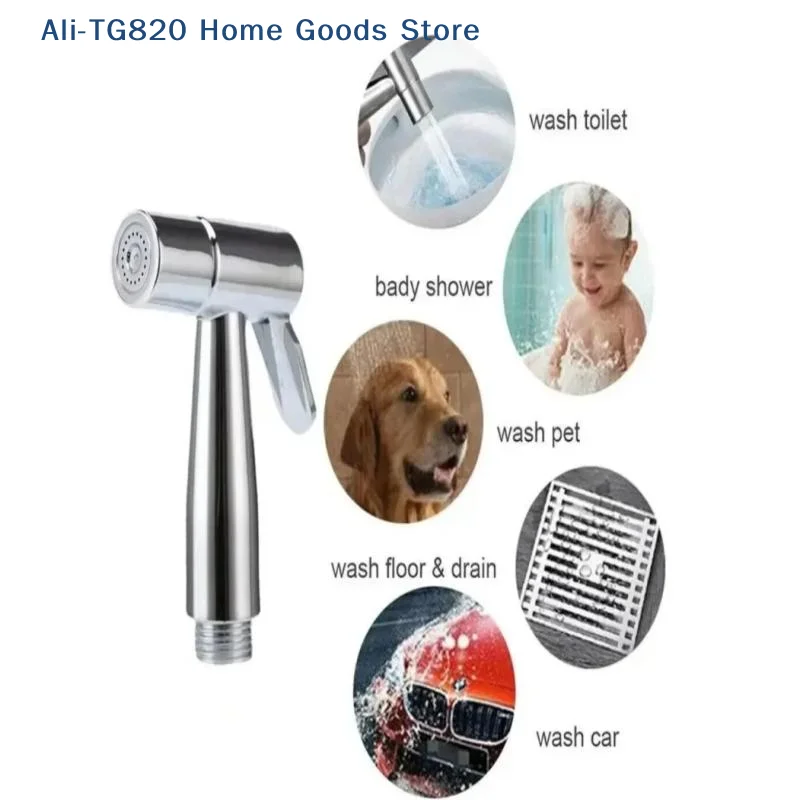 [TG820]Sprayer Gun Hand Protable Toilet Holder Handheld Faucet Home Bathroom Shower Head Self Cleaning