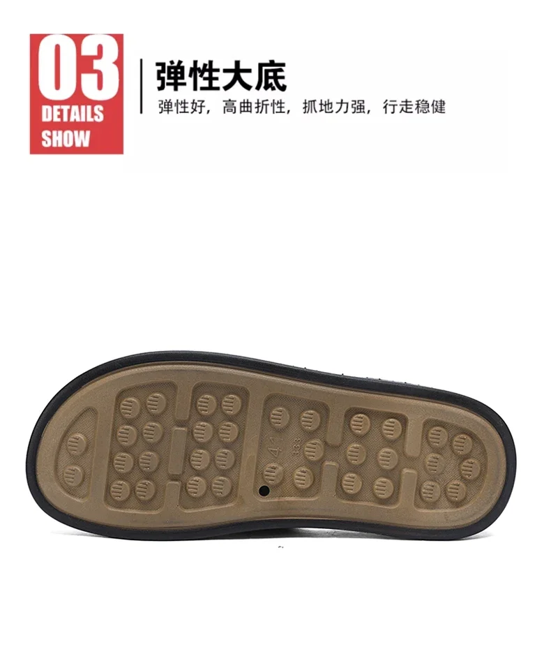 Modische schwarze Herren-Slipper, bequeme, weiche Plateau-Slipper für Herren, Designer-Freizeitslipper, Outdoor-Strandschuhe, Herren-Slides – Detail 6