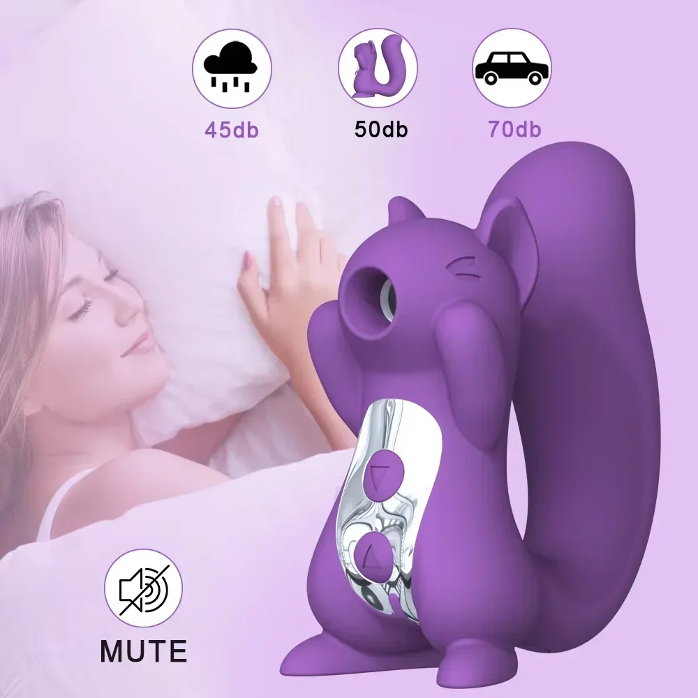 Kiss/Squirrel Shake Heating Silent Waterproof Vibration Stimulation Mode Soft Silicone Portable Multi-Function Massager