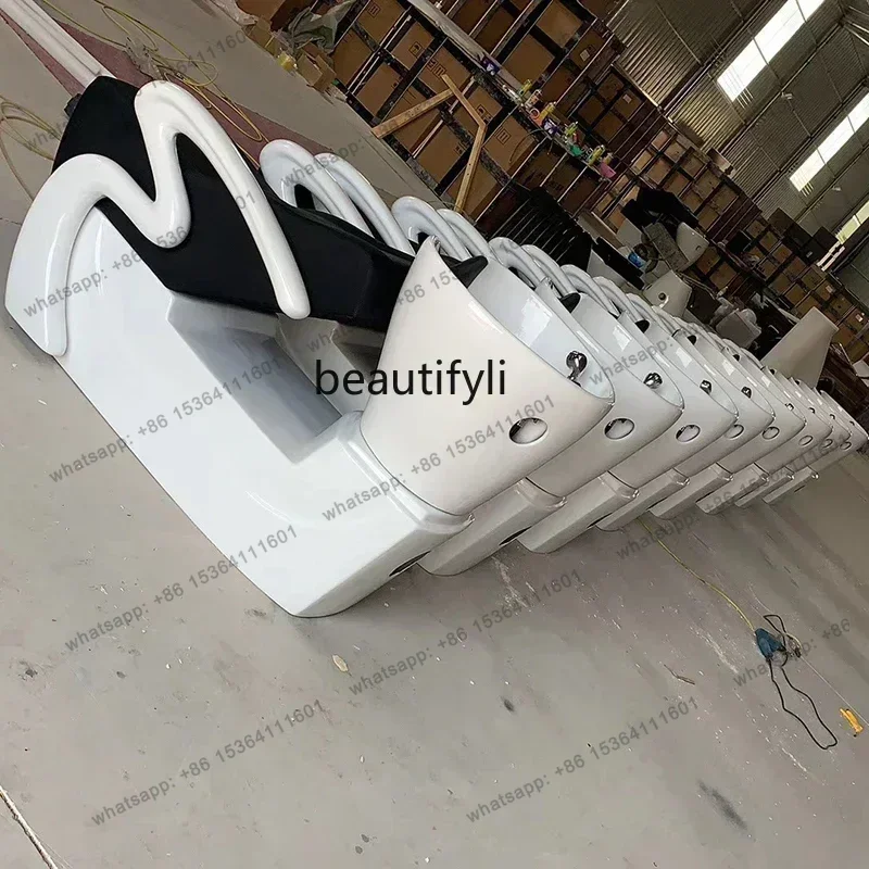 Factory Direct  Barber Shop Shampoo Chair Flushing Bed Simple Semi-Lying Sitting Hair Salon
