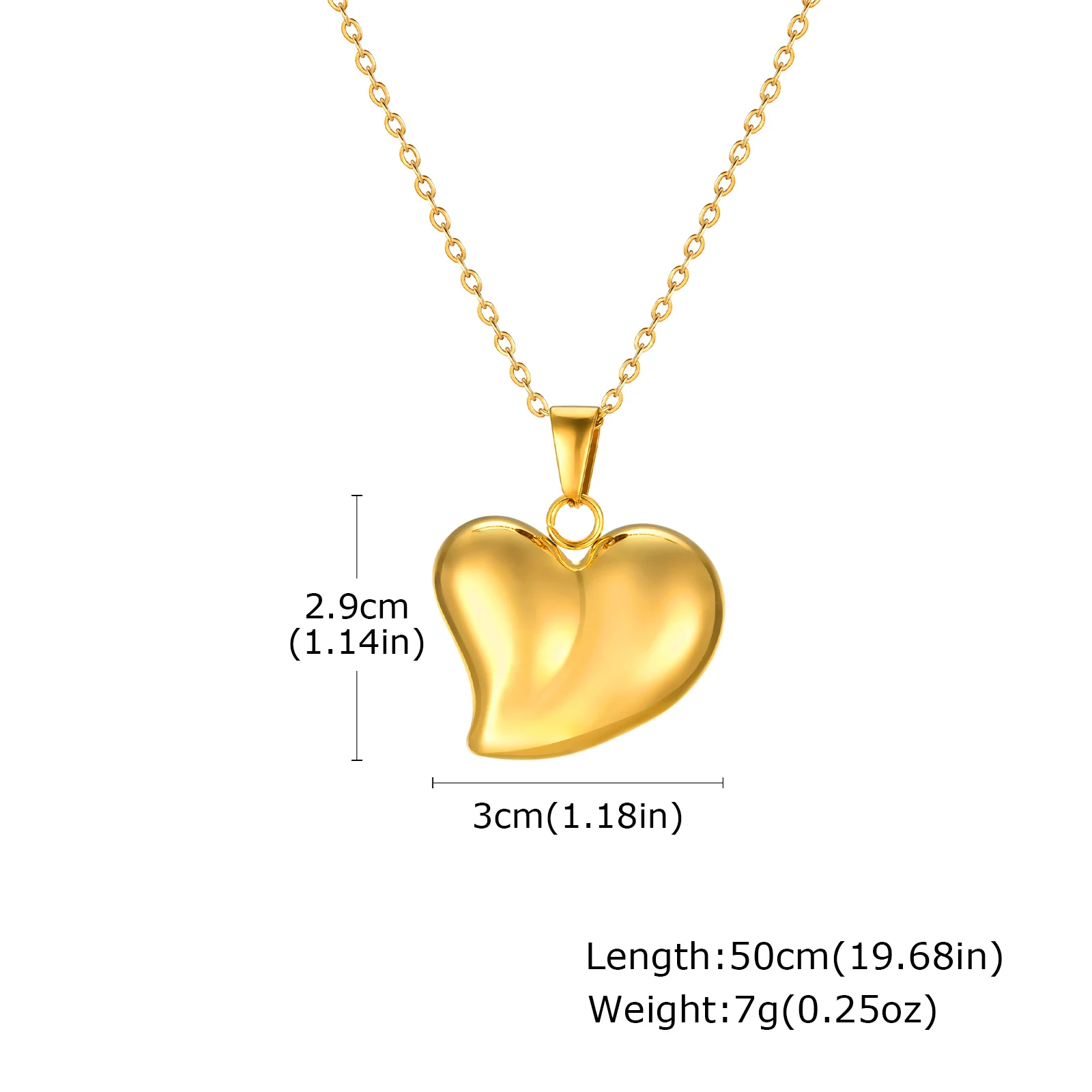 Joyería de acero inoxidable, collar con colgantes de corazón romántico para  mujer, Color dorado de 18 quilates, regalo del Día de San Valentín para  mamá y novia / Joyería de moda, image size:1600x1600