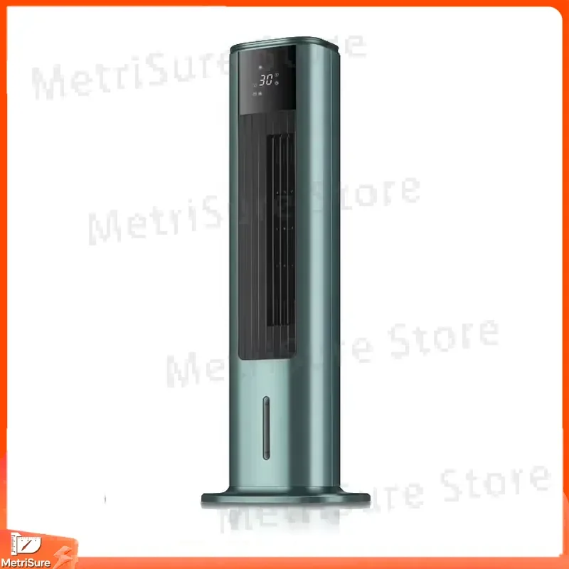 Vertical Evaporative Air Cooler Portable Desktop Humidifier Fan Heater for Home Office Bedroom with Adjustable Speed Timer