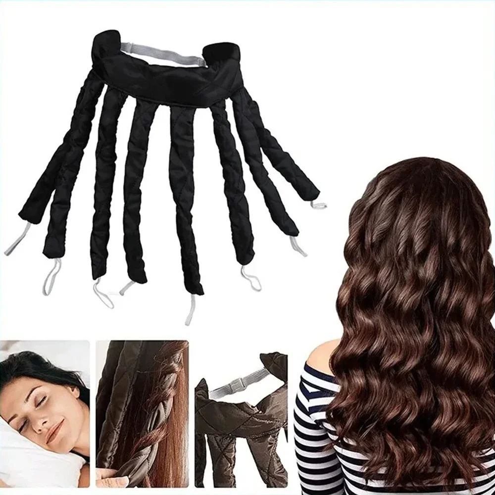 

Lazy Hair Curler Hair Rollers Heatless Curling Rod Headband Curls Silk Ribbon Sleeping Soft Wave Formers No Heat Curls Ribbon