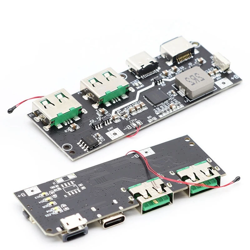 22.5W Mobile Power Module Nesting QC4 PD3.0 5-Port Bidirectional Fast Charging Power Bank Circuit Board Durable Easy To Use