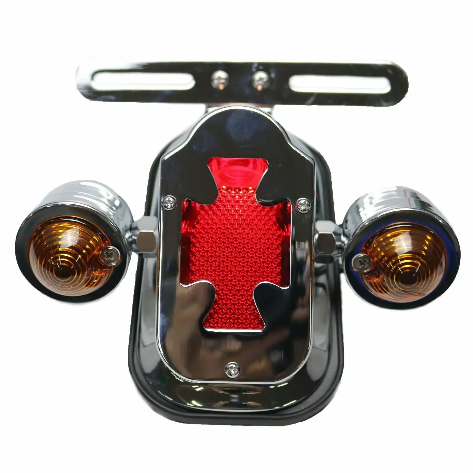 

Chrome Cross Tail Turn Signal Light For Harley Cruiser Chopper FLSTN FLSTSC FL