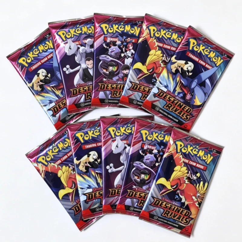 50/100PCS Pokémon Card Packs 151， ASCENDED HEROES 。Evolutions,PALDEAN FATES,English Reinforcement,Battle Transaction Card Gift
