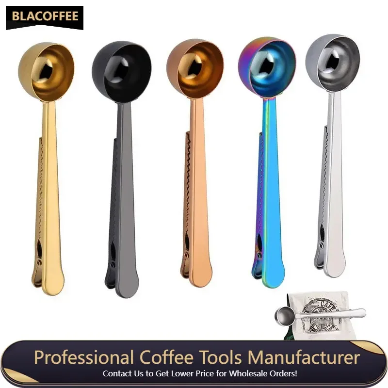 

Coffee Spoon 15ml Multi Function Stainless Steel Coffee Scoop Milk Measuring Scoop Kitchen Long Handle Coffee Spoon Clip