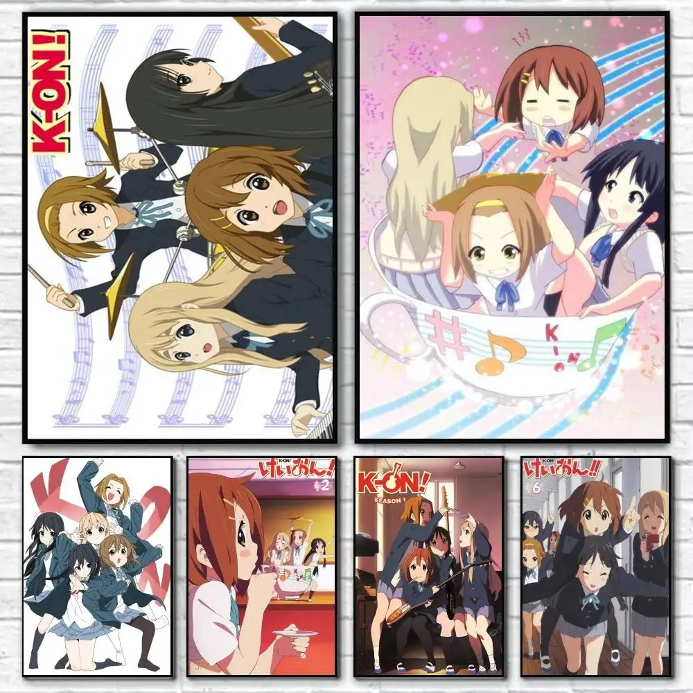 K-ON Anime Manga  Poster Waterproof HD Art Wall Decal Self-Adhesive Print