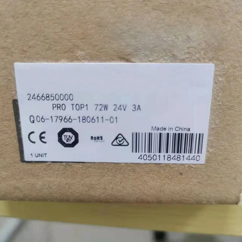 

2466850000 For Weidmuller Switch Power Supply PRO TOP1 72W 24V 3A