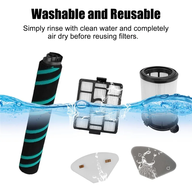 RMWIN-Main Brush HEPA Filter Kit For Shark IP3251/IP3251C/ IP3252 /IP1251 Vacuum Attachment With 2 Odor Neutralizer Cartridge