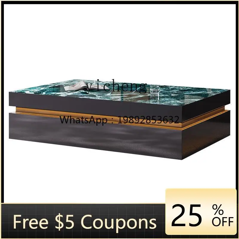 

UU coffee table living room light luxury high-end sense minimalist large flat high-end household luxury stone coffee table