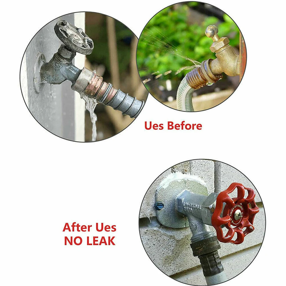 Practical Useful Brand New Garden Outdoor Rubber Hose Pipe Washers Set Fittings Kit 20pcs Accessories Black Parts