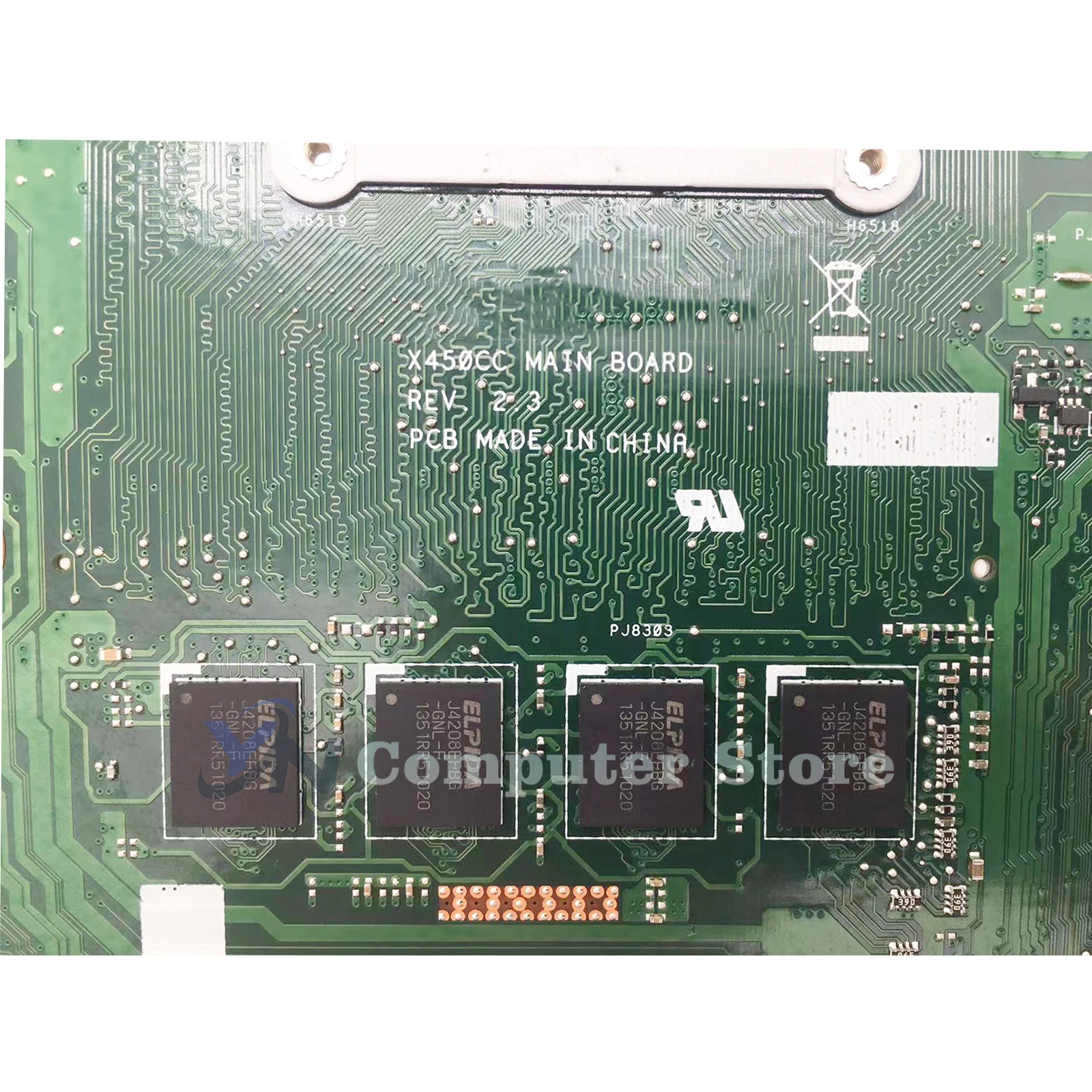 Mainboard X450CC X450C X450CA A450C K450C F450C Y481C W40C R409C Laptop Motherboard 1007U/2117U I3 I5 I7 3th 0GB/2GB/4GB