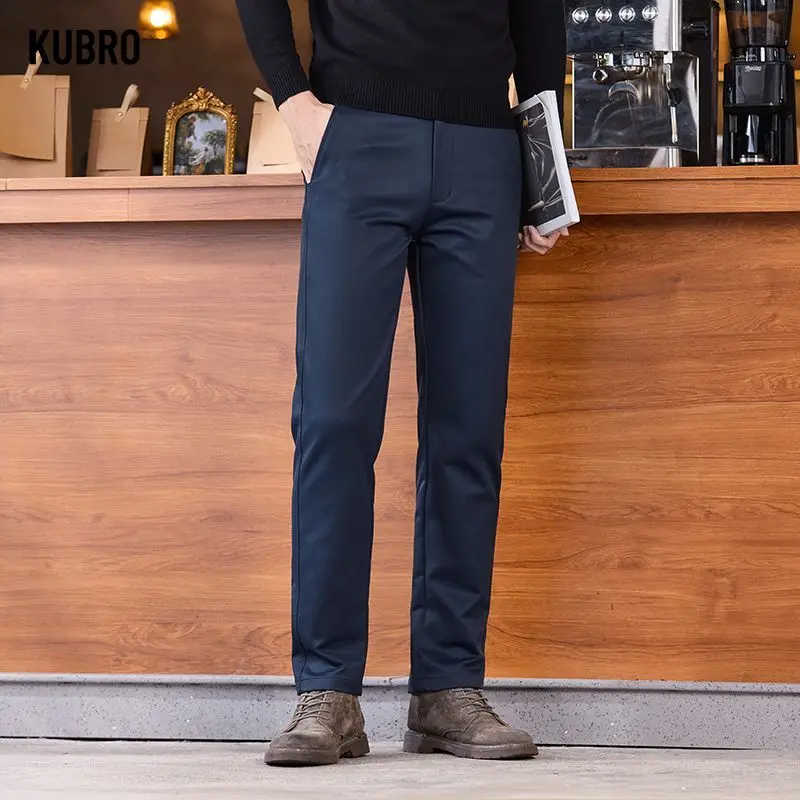 

Осенне-зимние легкие деловые мужские повседневные брюки, прямые тактические брюки против морщин, однотонные высококачественные мужские брюки