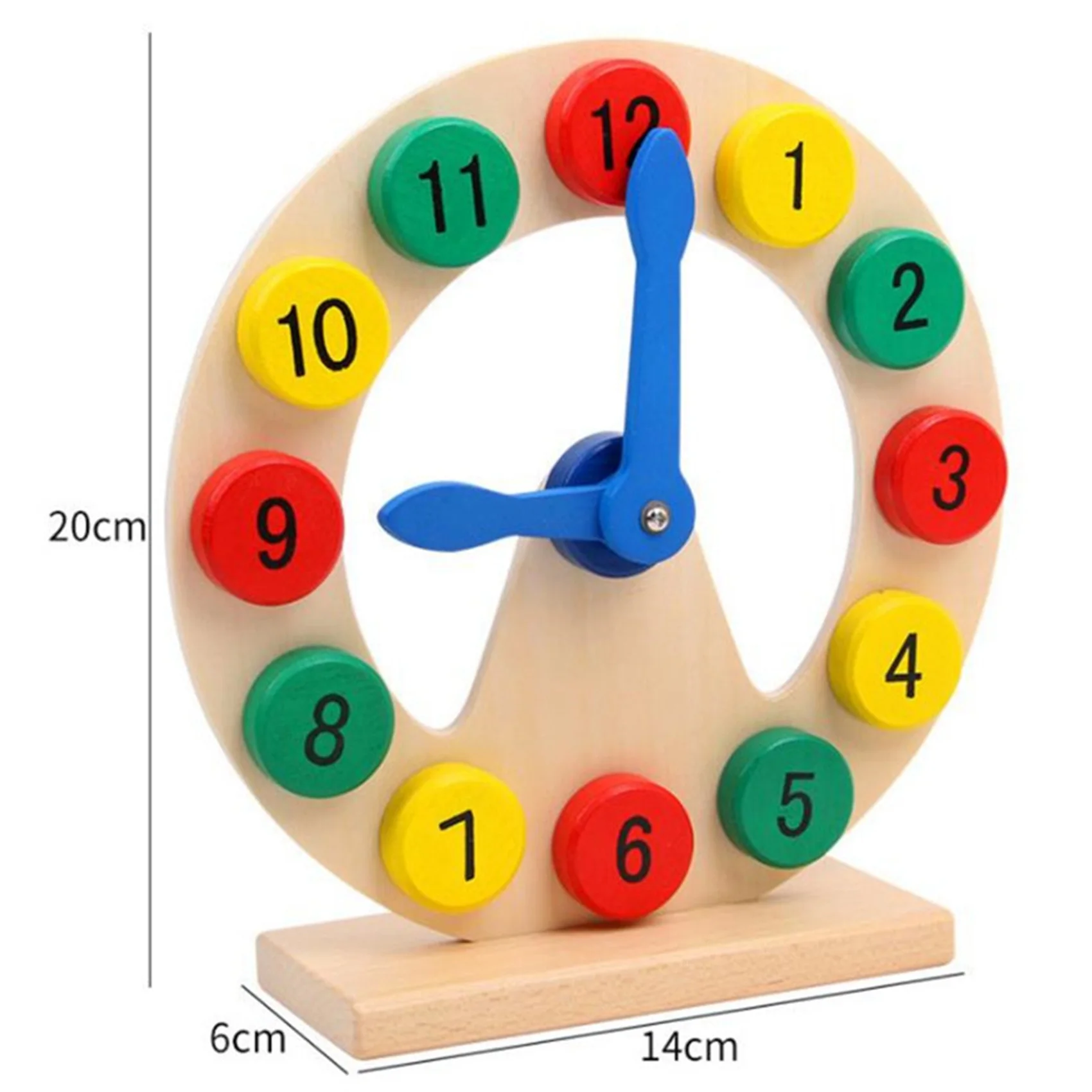 Wooden Toys Learn to Tell Time Wooden Digital Clock Teaching Aids Kids Baby Early Learning Toys for Children