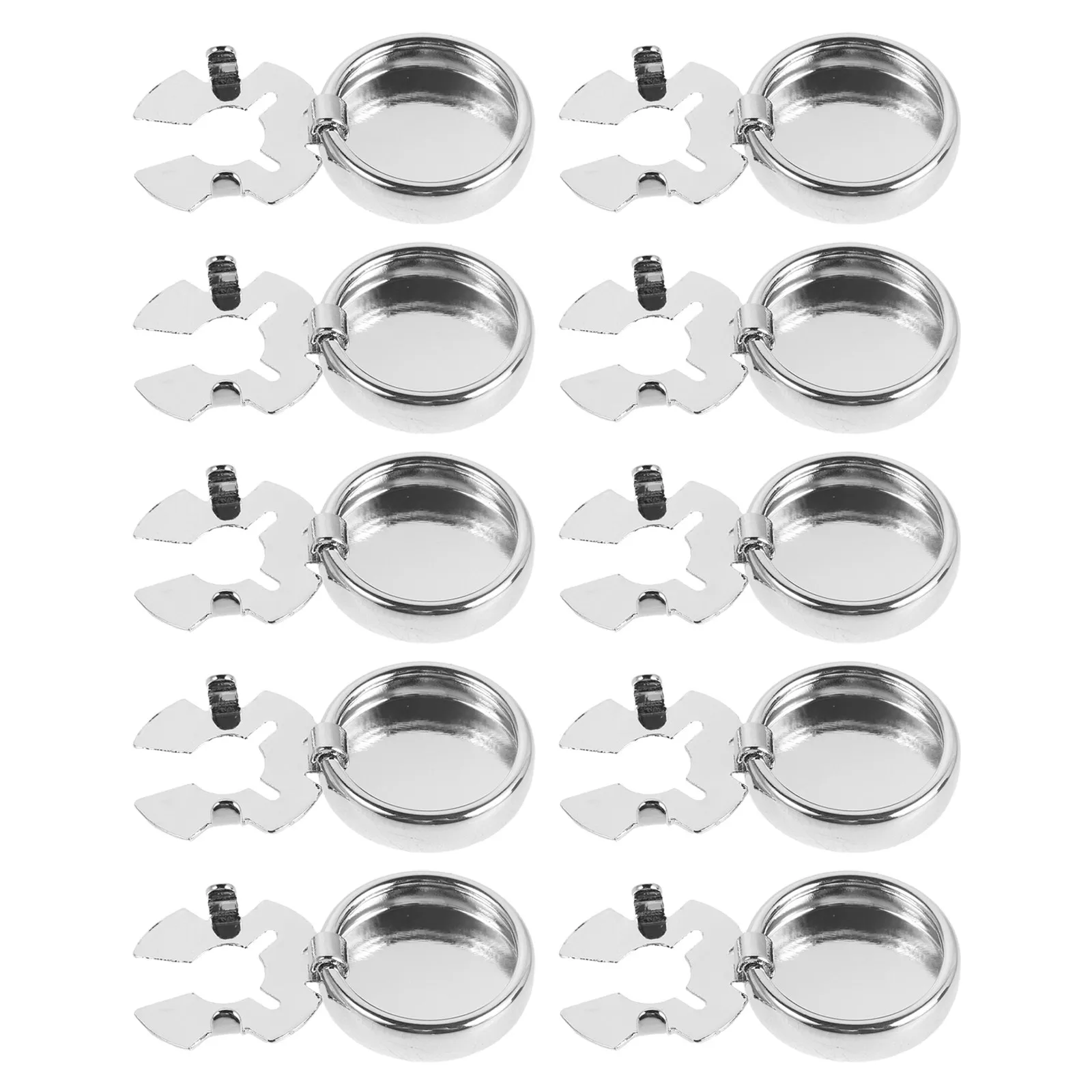 10Pcs Copper Turtle Button Covers Blank Cufflinks Polished Smooth Decorative Shirt Clips Shirt Blouse Button Covers for Wedding
