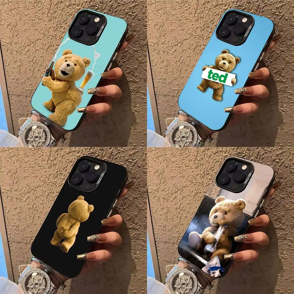 

Teddy Bear Movie Ted Phone Case For iPhone 17,16,15,14,13,12,X,8,Pro,Max,Plus,E,SE4,Air,Mini IMD Matte Black