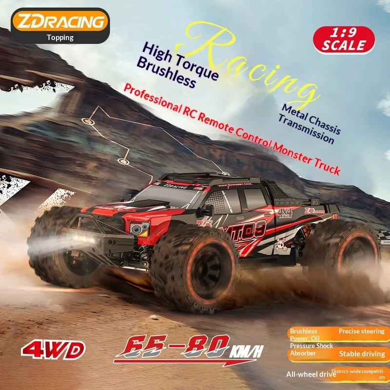 

Радиоуправляемый монстр-трак ZD Racing 1/9 Scale 4WD Rocket MT09 с бесщеточным двигателем, высоким крутящим моментом, металлическим шасси и трансмиссией, скорость 65-80 км/ч, точное управление