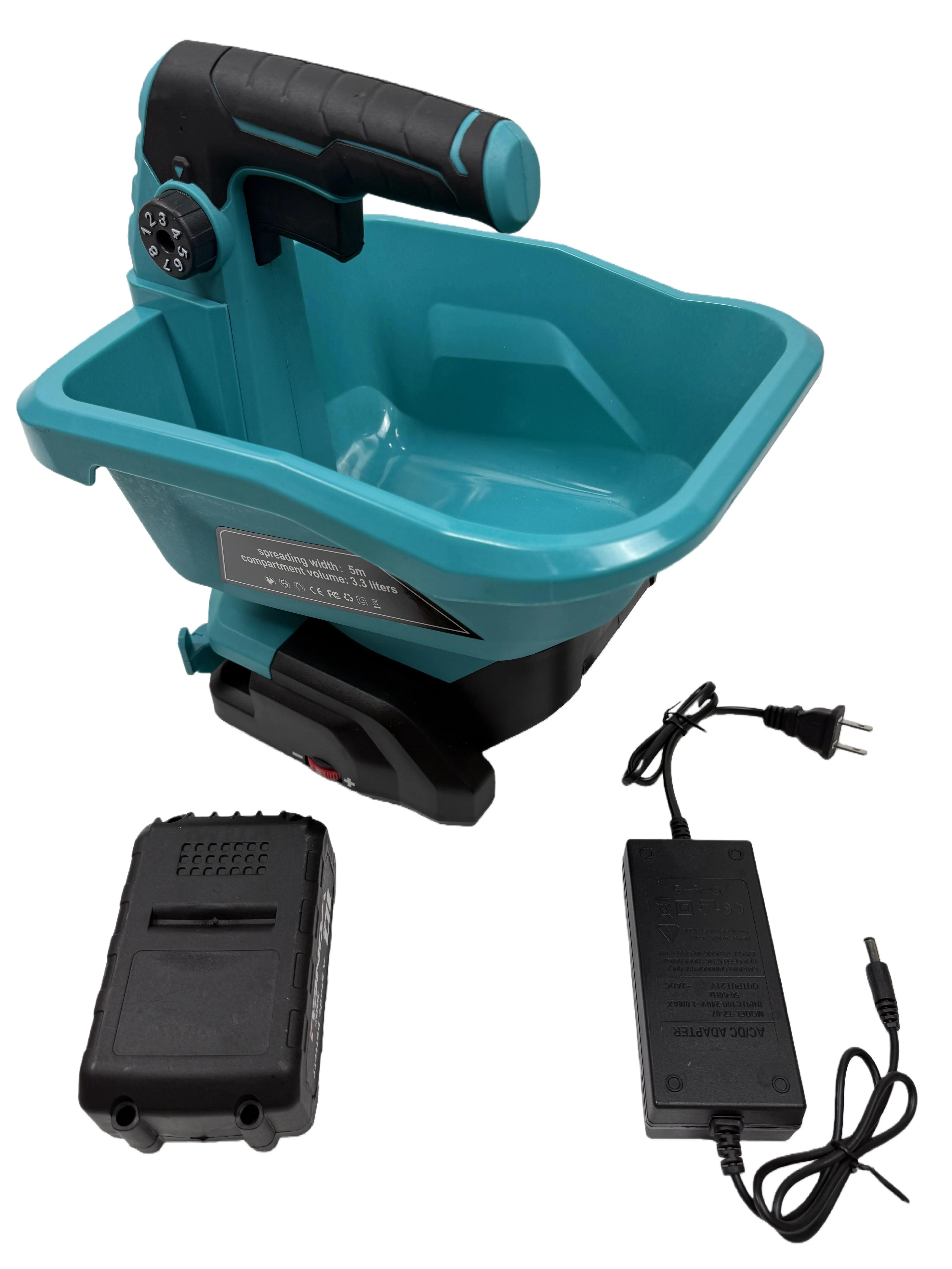 مفرشة بذور كهربائية لاسلكية 18 فولت 3.3 لتر - كفاءة عالية للمنزل والحديقة وبذر المزرعة