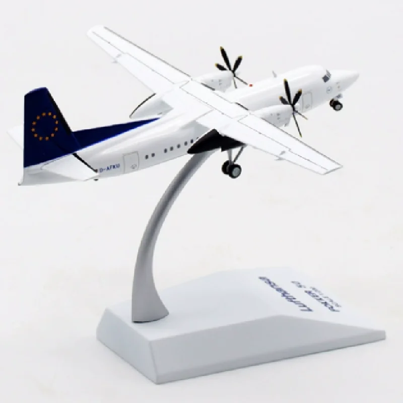 JC Wings Diecast 1:200 Scale SA2022 Lufthansa Fokker 50 D-AFKU Aircraft Simulation Alloy Finished Souvenir Collection Toy Gift