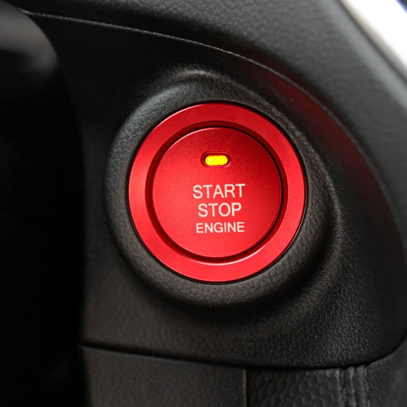 

Автомобильный запуск двигателя, кнопка зажигания, украшение с металлической защитной крышкой, блестящий подходит для Subaru Forester 13-21