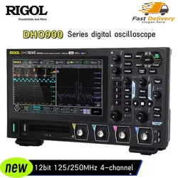 Rigol DHO914/914S/924/924S 4 kanały 125/250MHz oscyloskop cyfrowy 12 Bit 1.25gsa/S 50MPts głębokość