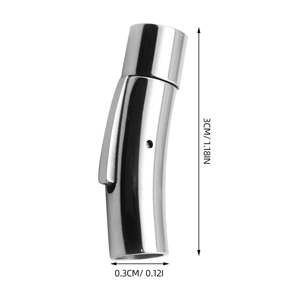 2 قطعة الفولاذ المقاوم للصدأ المشبك المغناطيسي 3 مللي متر قطر الحبل نهاية Diy بها بنفسك مستلزمات صناعة المجوهرات النيكل الحرة الكروم الرصاص الحرة