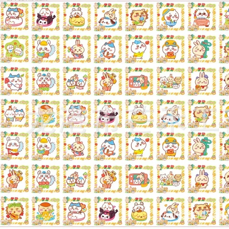 Square Piece Chiikawa Cartoon Anime Cute Hachiware Usagi Momonga Double-sided Printing Acrylic Sheet DIY Jewelry Accessories