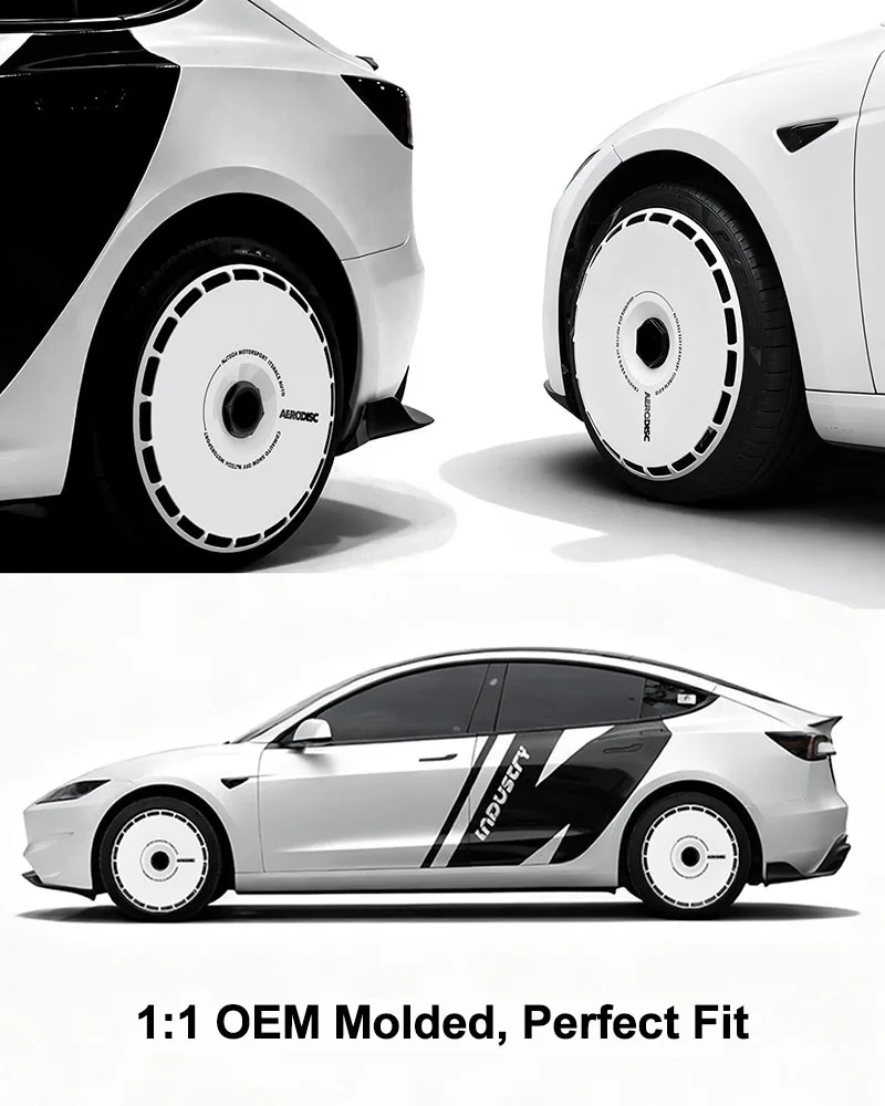 4PCS Full‑Rim Wheel Cover Protectors Anti‑Scratch Rim Guards For Tesla Model Y & Model Y Juniper Full Wrap Hub Caps Accessories