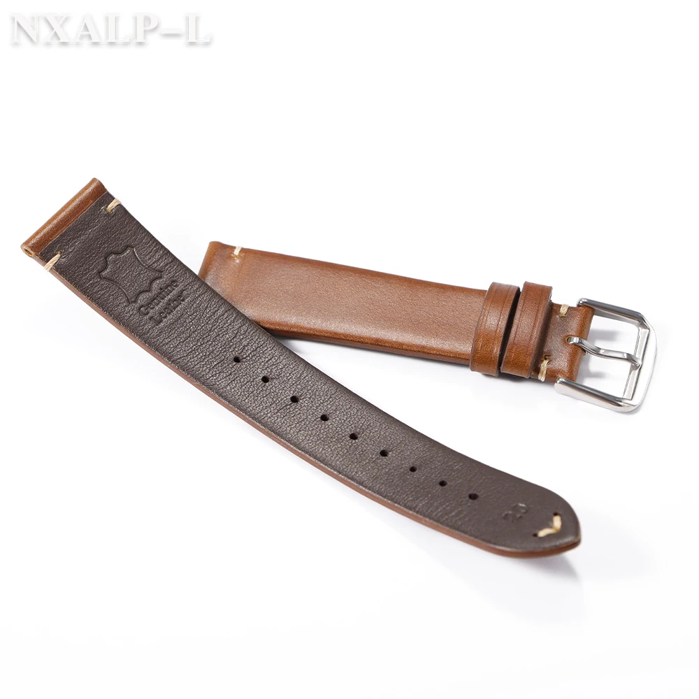 خمر النفط الشمع الجلود حزام (استيك) ساعة اليدوية خياطة جلد البقر حزام لأوميغا ل Seiko Smartwatch معصمه 18 مللي متر 20 مللي متر 22 مللي متر