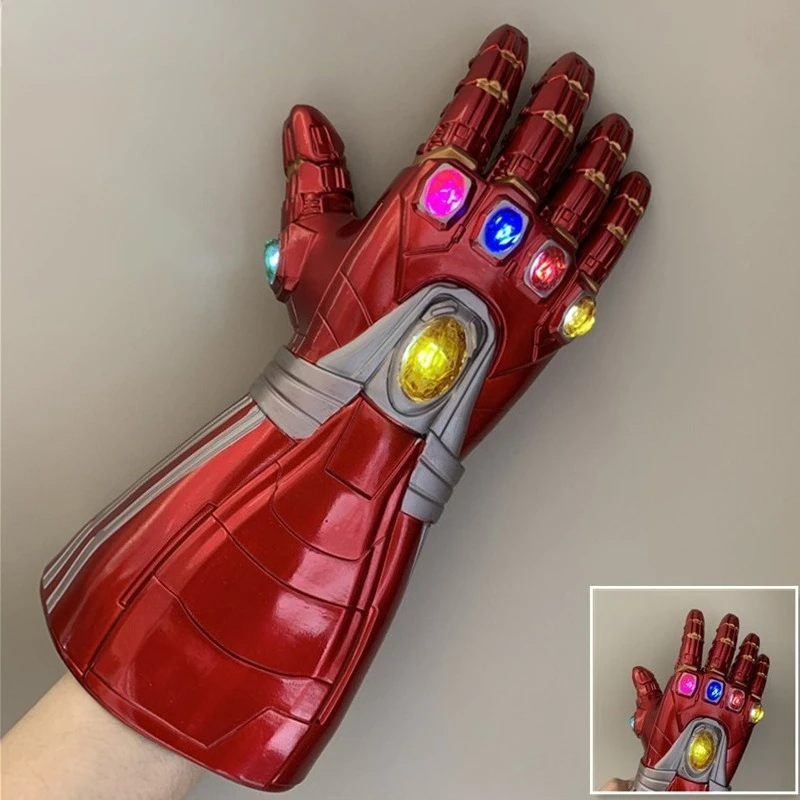 Cosplay Final Battle Superheld Iron Man Handschuhe LED Licht Edelstein Stein Arm Kostüm Kostüm Party Anime Bühne Show Requisiten Geschenk
