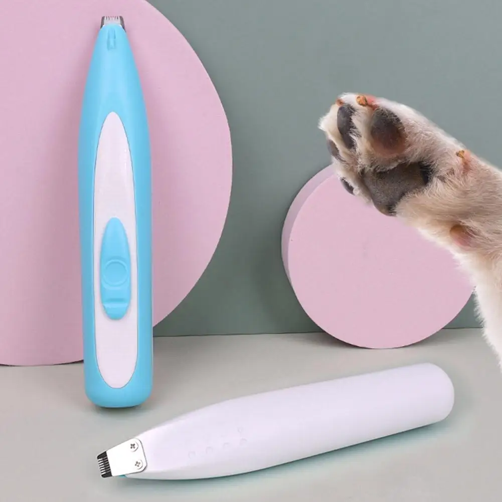 Pet Cat Electric Groomer Trimmer with LED Light Waterproof Pet Foot Hair Trimmer Low Noise Cat Dog Face Foot Ear Hip Paw Shaver