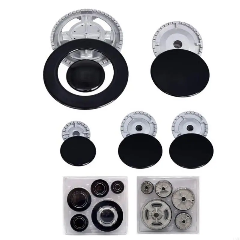 L8RE Cooker Hat تعيين شعلات الأدوات العملية و Crotts و Caps Flame مجموعة غطاء اللهب أغطية المدى المعدني مجموعة للموقد