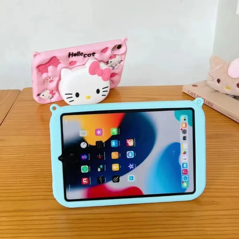 

HelloKitty Case for Ipad 2025 A16 Pro 21 11in Cartoon Case 10th Generation Air 10.9in Soft Silicone Case Mini7 Protective Cover