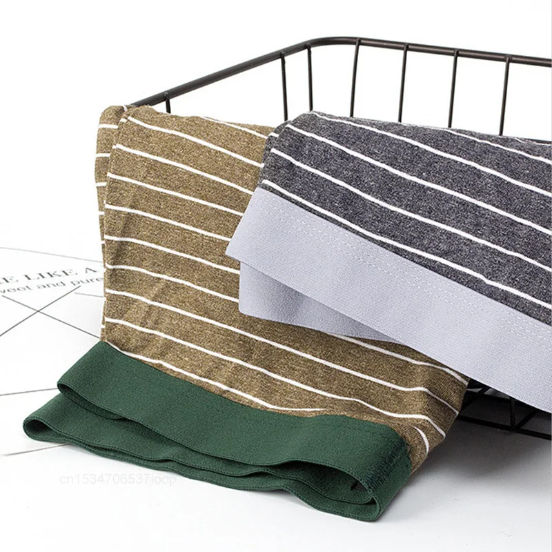 Трусы Youpin мужские 4 шт., нижнее белье, хлопковые дышащие трусы-боксеры, пикантные мягкие шорты в полоску