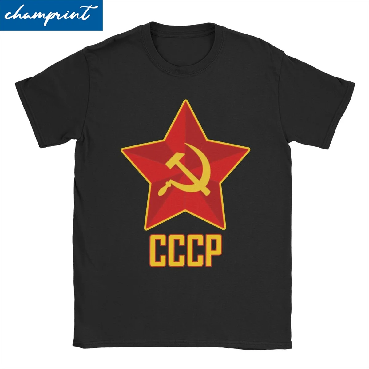 Men Women's Russia USSR CCCP T Shirts Army Military Cotton Tops Novelty Short Sleeve Round Neck Tees Printing T-Shirts