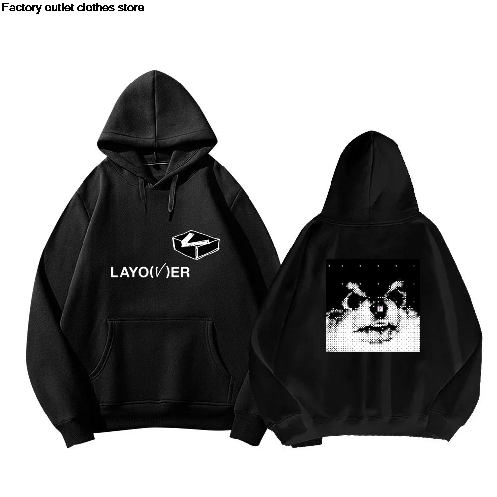 LAYOVER Hoodies Sweatshirts Fashion Pullovers Kpop Merch Clothes