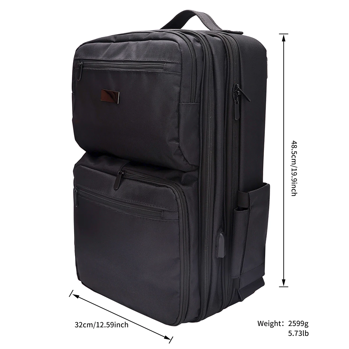 Tas Ransel Makeup untuk Perjalanan dengan Organizer Kosmetik Besar yang Dapat Digeser, Baki Penyimpanan, Pembagi yang Dapat Disesuaikan, Tas Peralatan Barber ﻿