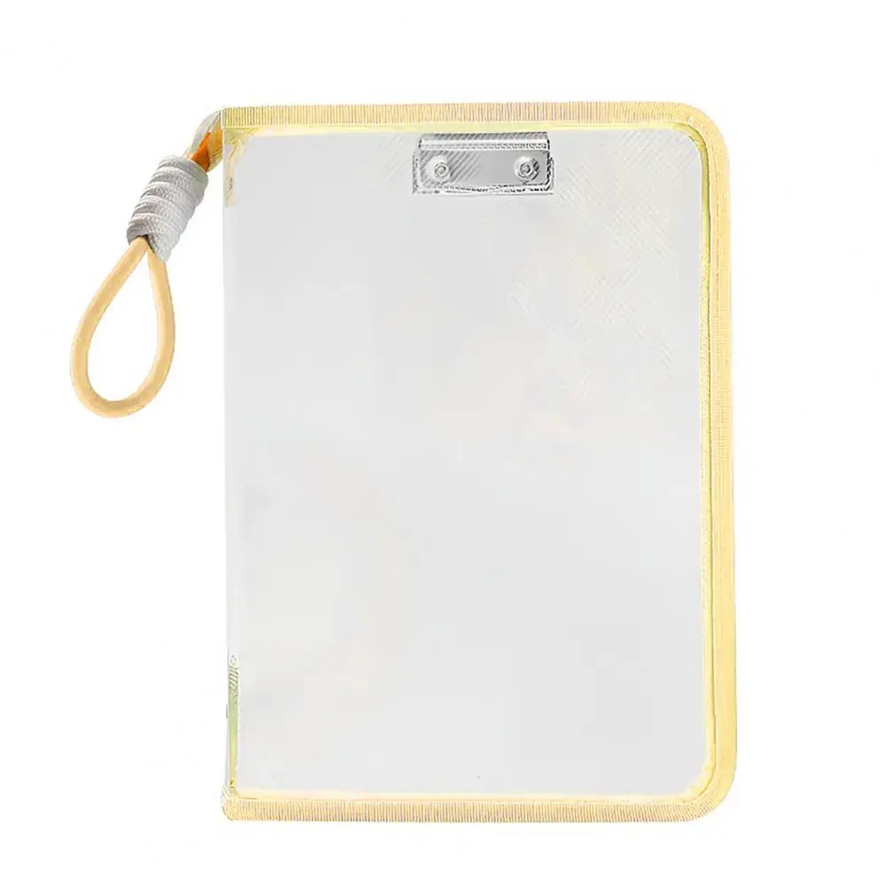 보이는 파일 봉투 사무실 학교 용품 용 손잡이가있는 투명 A4 지퍼 파우치 파일 가방 경량 문서 주최자