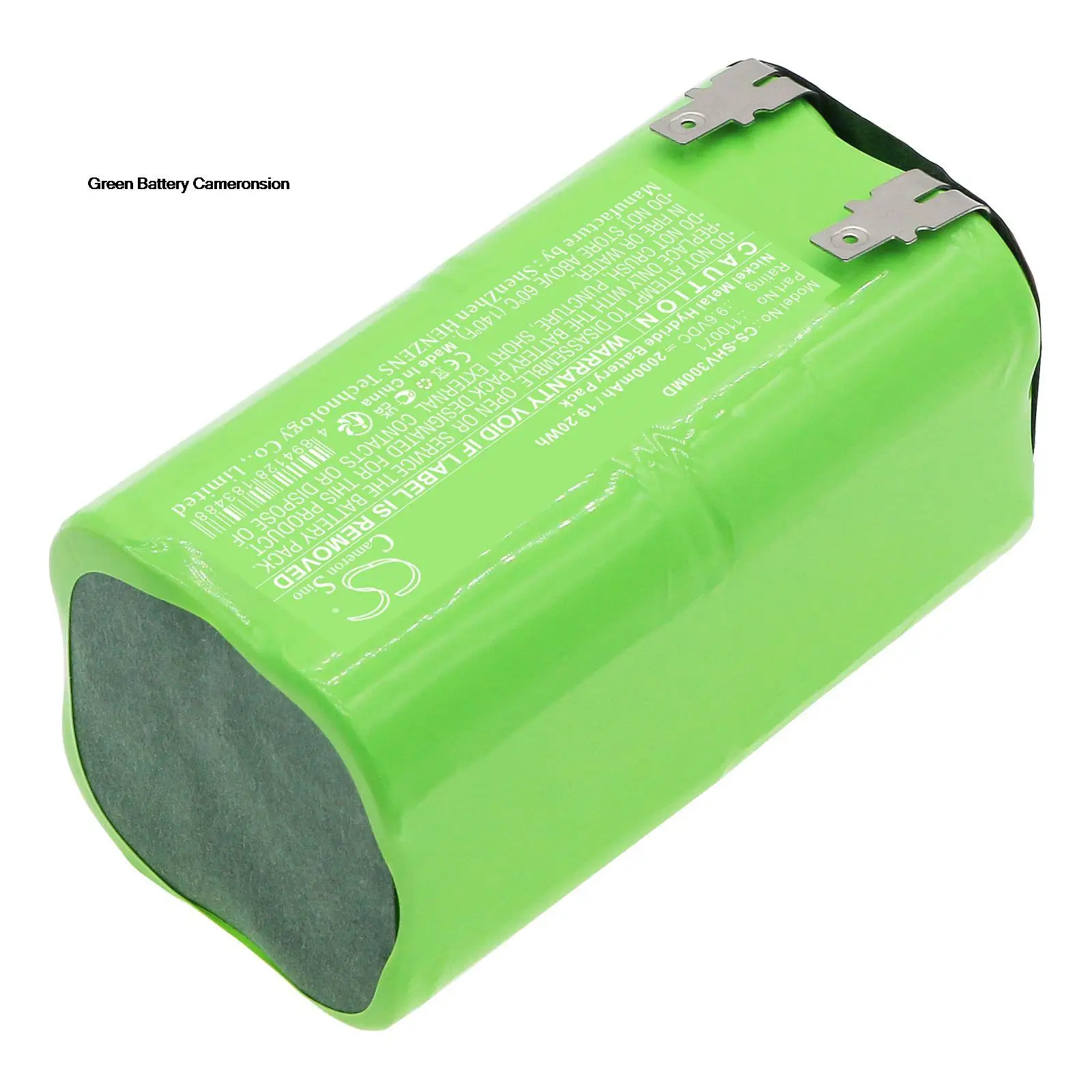 GreenBattery CameronSino 2000mAh 19.2Wh 9.6V Medical Ni-MH Battery for Schiller Cardiograph CV3,CV6,110071