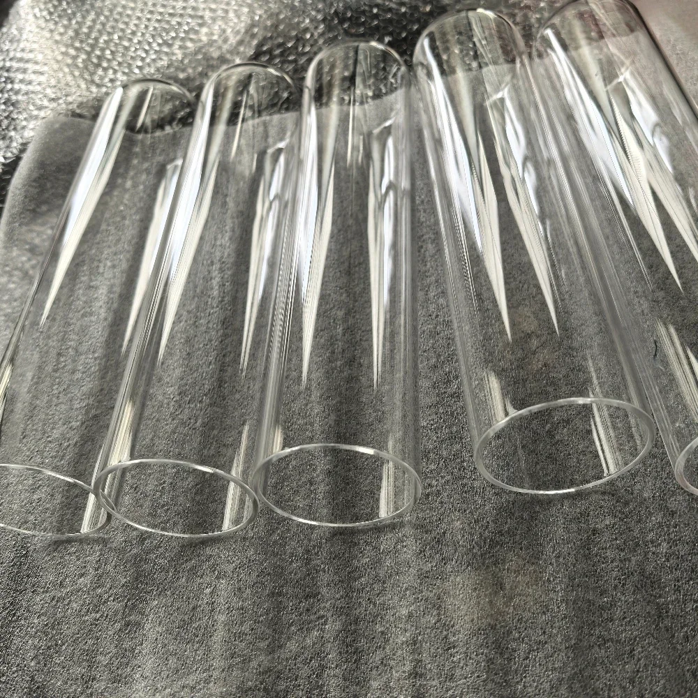 Quartz Glass Tube for Tube Furnace Transparent High Temp High Pressure Corrosion Resistant for Scientific Research