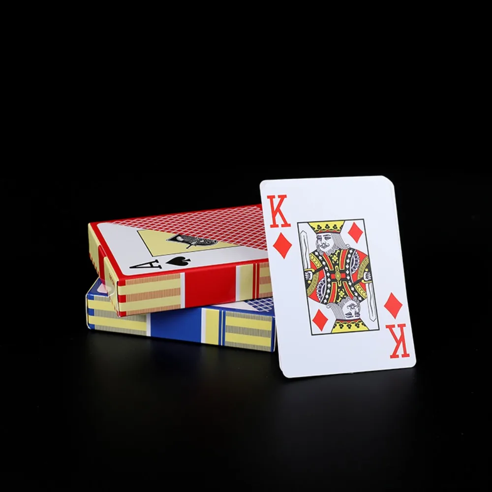 Naipes duraderos a prueba de agua, plástico PVC, exfoliante, Texas Hold'em, cartas de Club de póquer de fuente grande y suave para todos los juegos de póquer