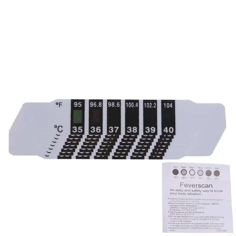 L5YF Forehead Fever Stickers Temperature Sticker Thermometer Strip Quick Read Sticker