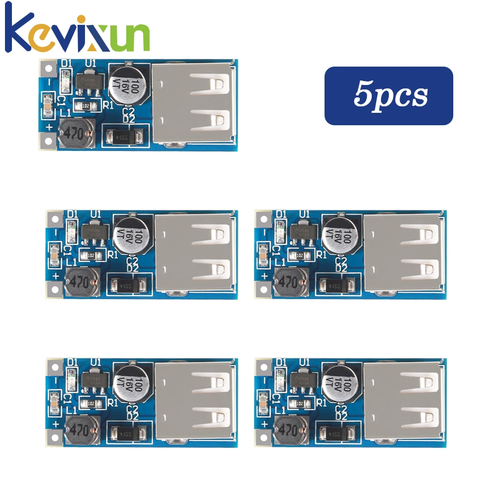 5-10 Uds DC-DC convertidor de cargador de salida USB módulo de refuerzo de potencia 0,9 V ~ 5V a 5V 600MA placa de refuerzo de fuente de