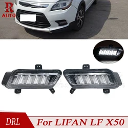 R-AUTO Car LED DRL Fit For LIFAN LF X50 Daytime Running Light Front Bumper Fog Light AAB4115100 AAB4115200 For Car High Quality