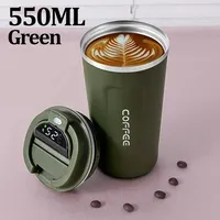 Stainless Steel Smart Coffee Tumbler Thermos Cup with Intelligent Temperature Display Portable Travel Mug 380ml 510ml 550ml